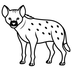 Fototapeta premium Elegant Hyena Vector Outline