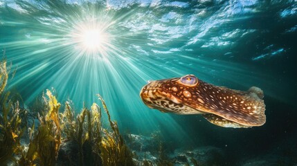 Obraz premium Underwater light rays