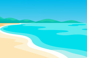 sea and beach with waves