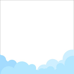 Cloud Frame Border vector Illustration