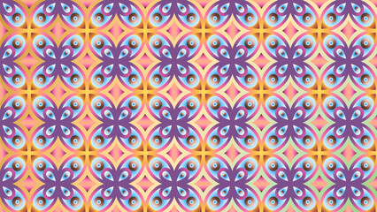 Abstract Geometric Floral Art Pattern Background
