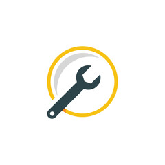Wrench Logo vector Icon Design. Service icon design vector 