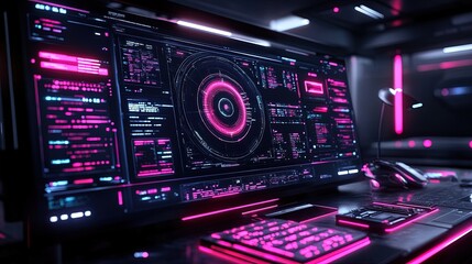 Obraz premium Futuristic Tech Interface