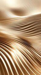 Radiant gold light forming wave lines on clean background