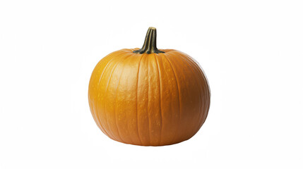 a single pumpkin with a stem on a transparent background, PNG image, PNG file, Generative art.