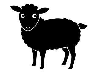 Sheep Silhouette Vector & SVG | Cute Farm Animal Clipart for Craft