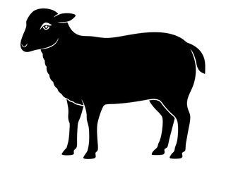 Sheep Silhouette Vector & SVG | Cute Farm Animal Clipart for Craft