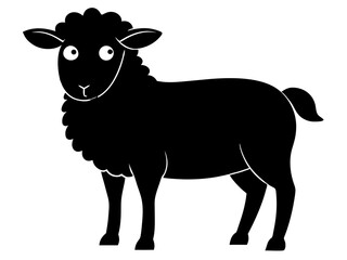 Sheep Silhouette Vector & SVG | Cute Farm Animal Clipart for Craft