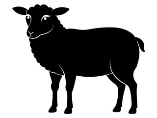 Sheep Silhouette Vector & SVG | Cute Farm Animal Clipart for Craft