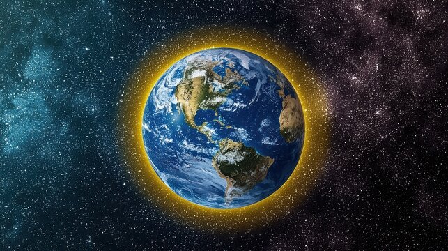 Exploration of earth from space cosmic view stunning visual galactic environment awe-inspiring concept