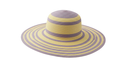 Isolated Striped Summer Hat