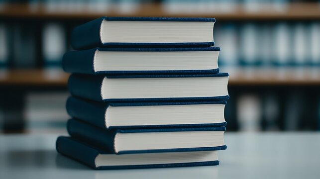 Stack of Blue Books: Exploring Knowledge, Education, Learning, and Literature Concepts for Academic Pursuit and Personal Enrichment.