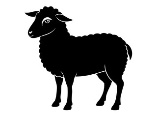 Sheep Silhouette Vector & SVG | Cute Farm Animal Clipart for Craft