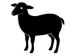 Sheep Silhouette Vector & SVG | Cute Farm Animal Clipart for Craft