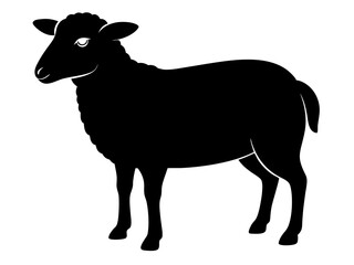 Sheep Silhouette Vector & SVG | Cute Farm Animal Clipart for Craft