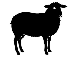 Sheep Silhouette Vector & SVG | Cute Farm Animal Clipart for Craft