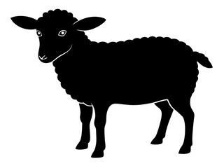 Sheep Silhouette Vector & SVG | Cute Farm Animal Clipart for Craft
