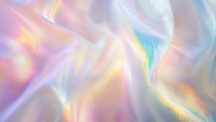 Abstract iridescent background with soft pastel colors and smooth, flowing lines