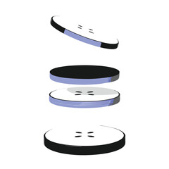 Realistic Floating Green Apple Slices   Crisp and Juicy Vector Illustration

