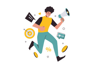 Illustration of an Advertisement Character Target