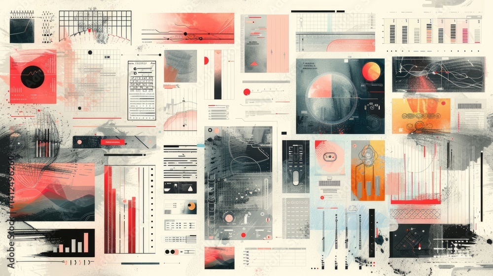 Poster complex business application website with beautiful infographic design for excellent app idea. smart