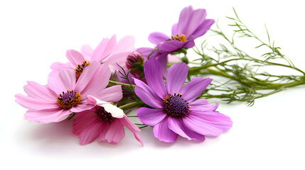 Obraz premium A bouquet of flowers with purple and pink flowers. Generated using AI.