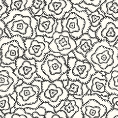 Floral embroidery vector background. Abstract seamless pattern with flowers. Lace texture. knitted by hand or machine. Granny and cottage core allover print for fabric, paper, textile, ads