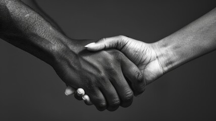 African American person holding lovely couple hand. Romantic people romantically showing love hold hands together symbolized sharing happiness and sadness as married ethnic husband and wife. AIG53.