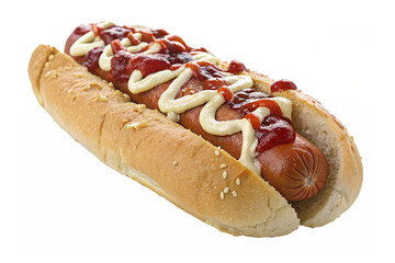 HOT DOG isolated on transparent background, clipping path