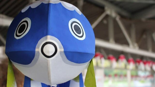 『青色の金魚ちょうちん』季節限定  柳井市 白壁の町並み 山口県観光