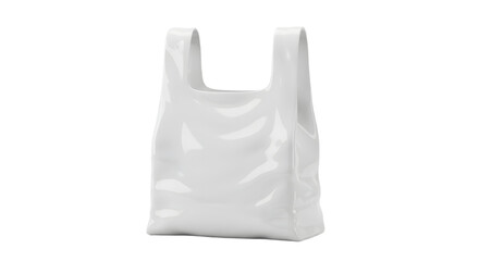 Naklejka premium White Shopping Bag Mockup on Plain Background