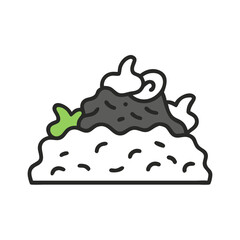 Compost pile icon vector illustration, environmental care