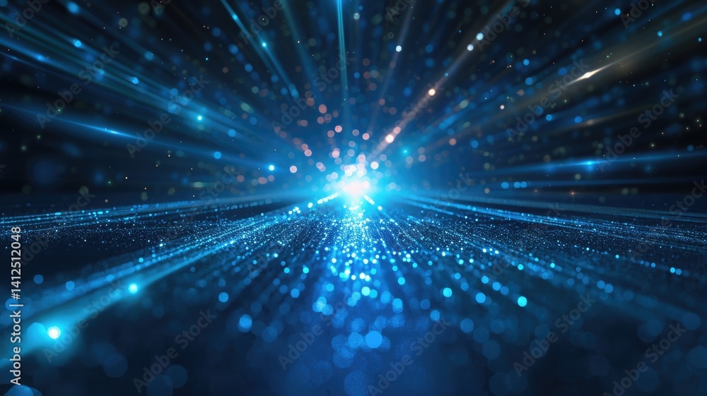 Aufkleber sparkling laser beam effect dash with high-speed shine and emit electric light express fantasy scene