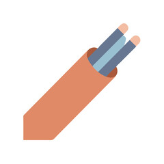 Fiber optic cable with blue wires illustration design
