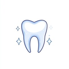 Clean, healthy tooth illustrated with sparkling highlights.