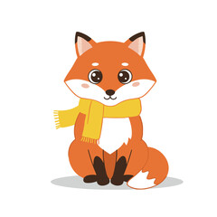 Adorable fox toy with a scarf, symbolizing warmth, friendship, and playtime for children