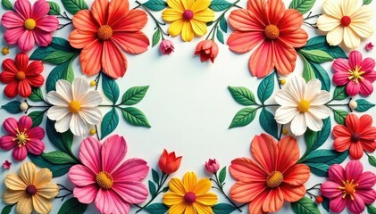 Repetitive floral motif in a basic arrangement , surface, nature