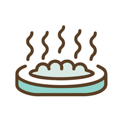 Hot Tub Illustration Icon for Spa or Relaxation