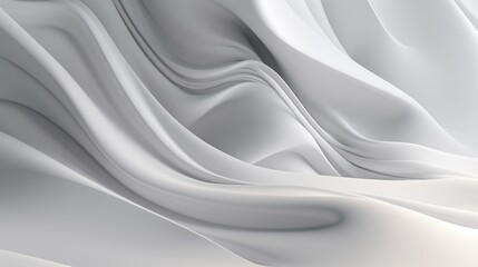 Naklejka premium Elegant flowing white fabric abstract background creating smooth waves