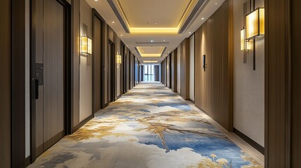 Hotel hallway, modern design