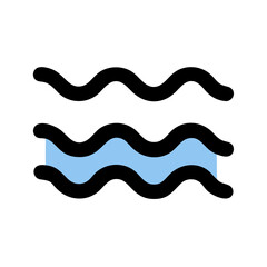 Abstract Light Blue Waves on Black Background Illustration