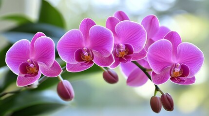 Vibrant pink orchids in bloom (1)