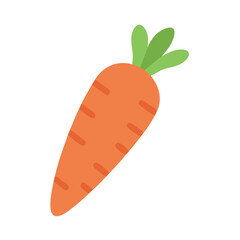 Cartoon style carrot illustration isolated on black background