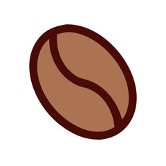 Minimalist Coffee Bean Icon Against Black Background Image