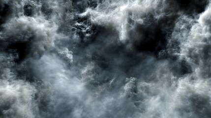 Fototapeta premium Dark stormy clouds fill the sky creating an ominous and dramatic atmosphere.