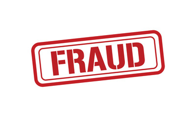 FRAUD red stamp text vector, rubber stamp