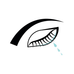 A wonderful abstract woman eyes, long eyelashes, eyebrows  and vector illustration line drawing with different type of  eyes. 