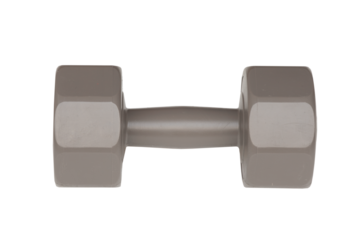 Brown dumbbell isolated on white background
