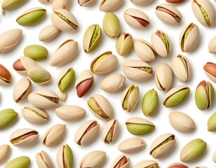 Pistachio nuts. Isolated on a white background.