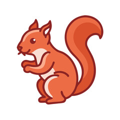 Cartoon Squirrel Mascot Illustration with Cute, Friendly Design